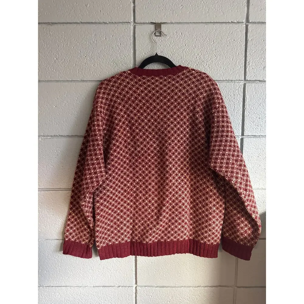 Vintage Men's J.Crew 100% Wool Fair Isle Nordic Crewneck Sweater size M